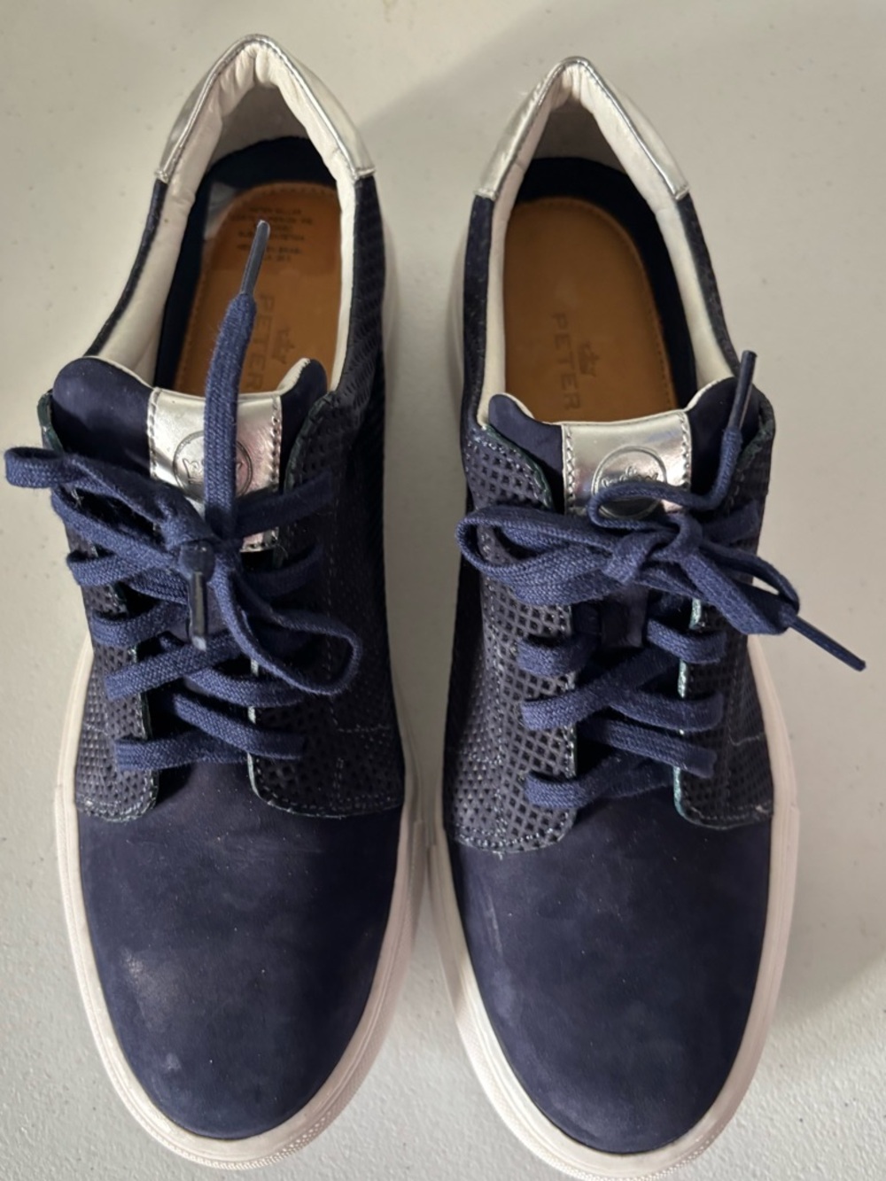 Peter Millar Crown Suede Perforated Sneakers